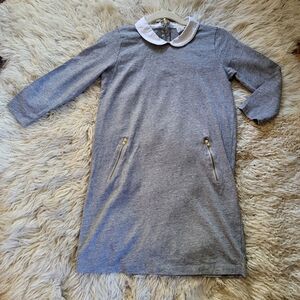 J. Crew Gray Kids Dress with White Collar